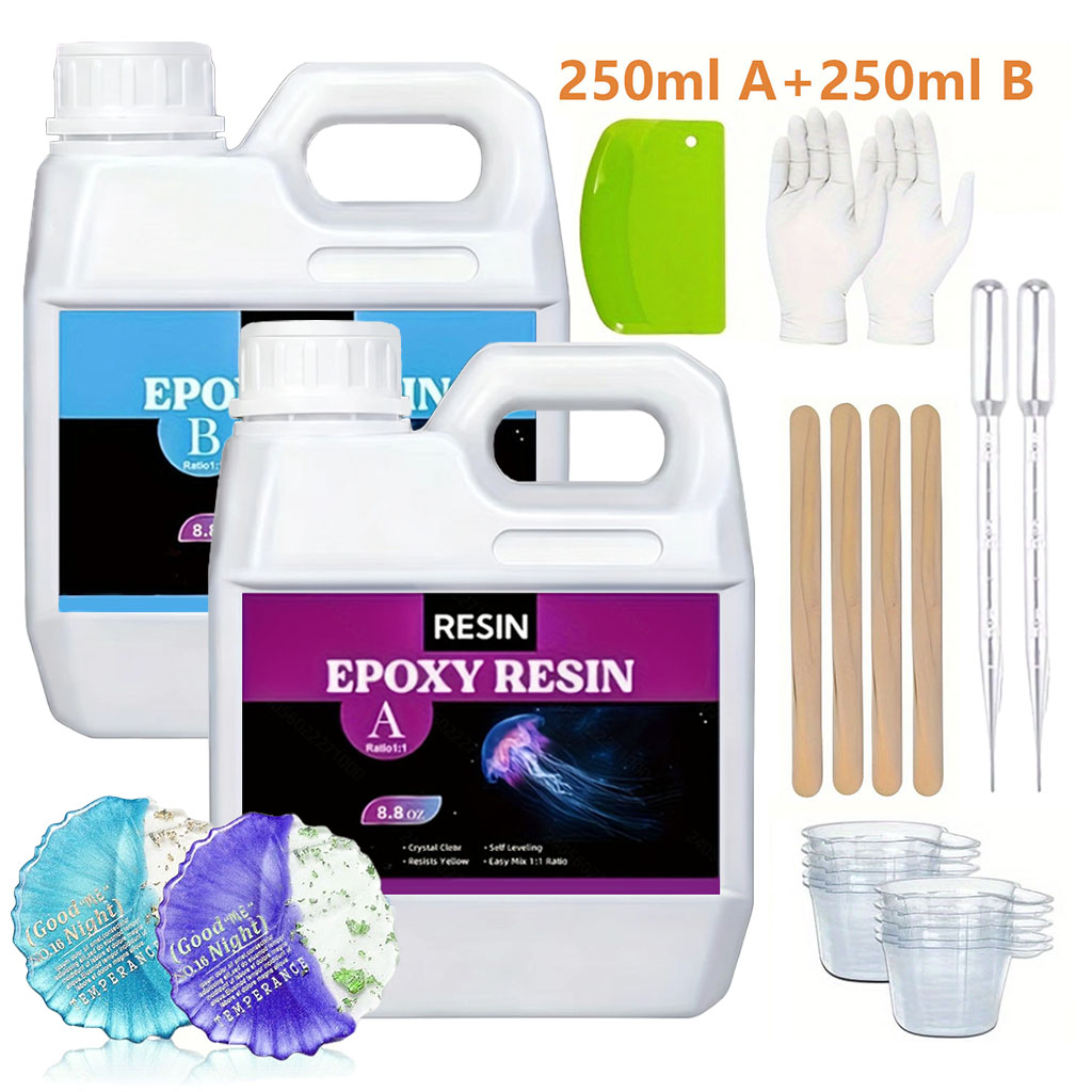 Resin Jewelry Kit - Kit di Resina Epossidica Trasparente 125ml/250ml