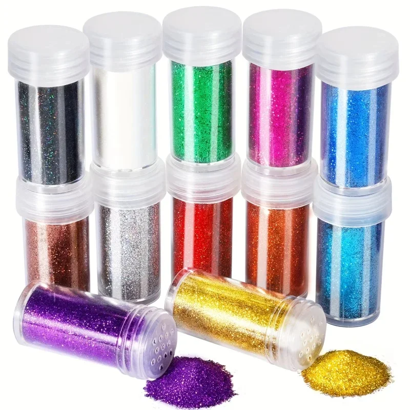 Resin Glitter Pack - Set di 12 Barattoli di Glitter